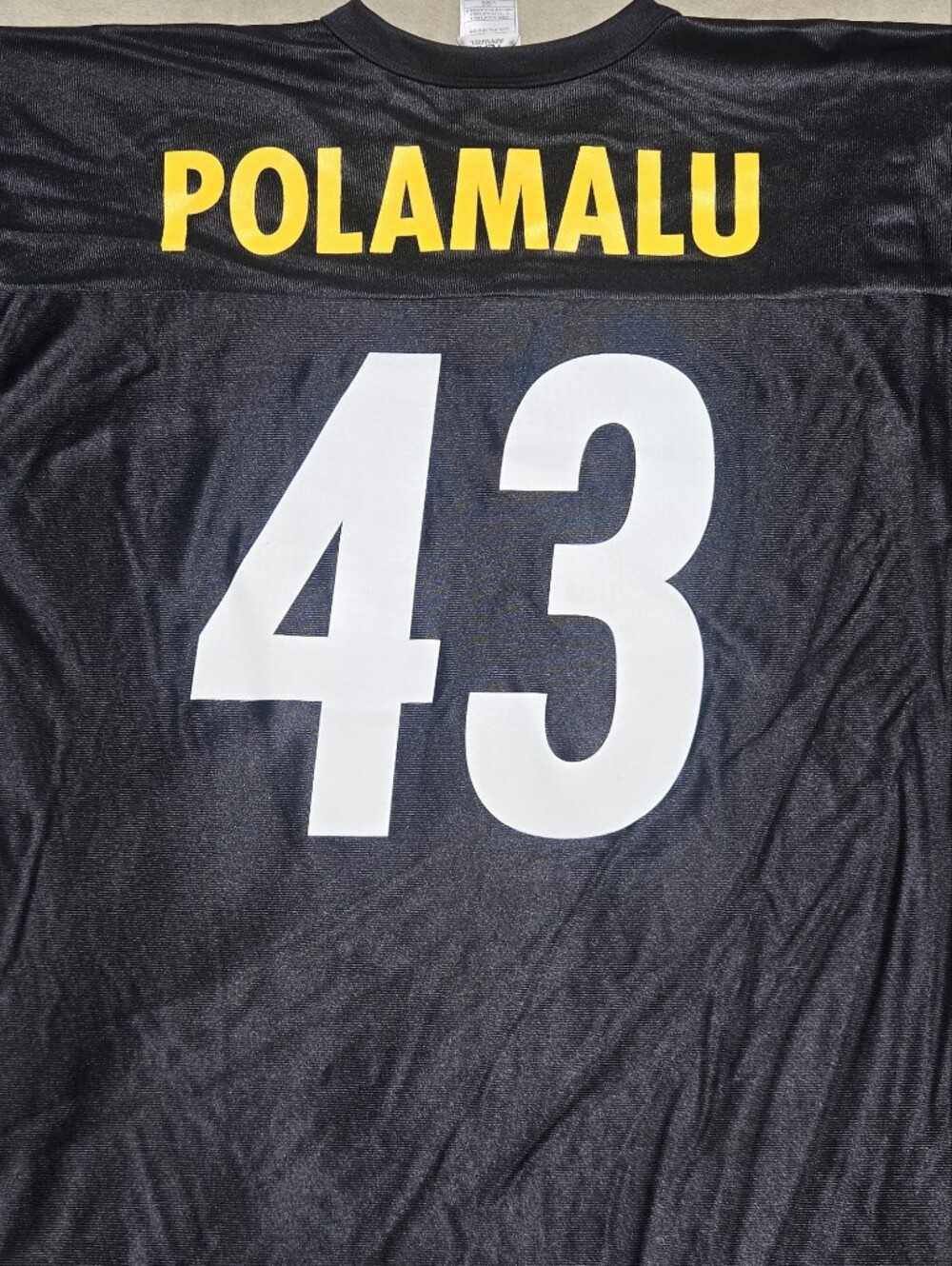Pittsburgh Steelers #43 Troy Polamalu Jersey Mens Sz Large NFL Team Apparel EUC